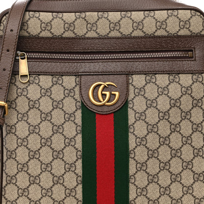 Gucci GG Supreme Monogram Web Medium Ophidia Messenger Bag Brown 7 of 9