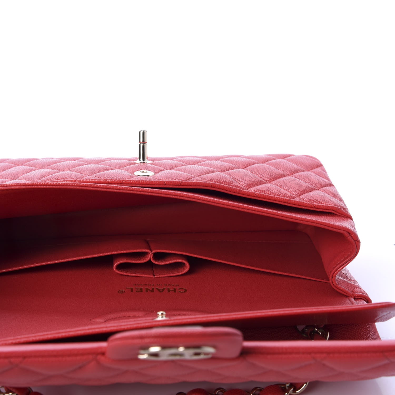Chanel Caviar Quilted Medium Double Flap Red 5 of 11