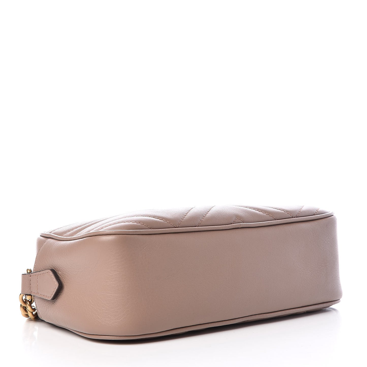 Calfskin Matelasse Small GG Marmont Chain Shoulder Bag Taupe