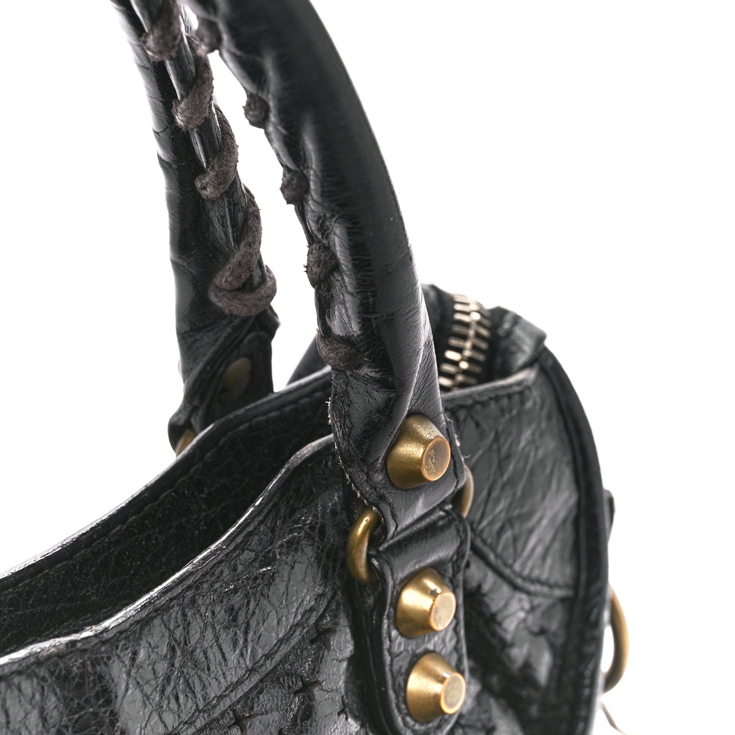 Balenciaga Agneau Laser Cut Cross Classic Gold Hardware Mini City Black 16 of 16