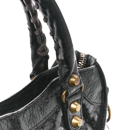 Balenciaga Agneau Laser Cut Cross Classic Gold Hardware Mini City Black 16 of 16