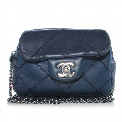 Chanel Calfskin Ultimate Stitch Mini Flap WOC Bag Navy 1 of 8