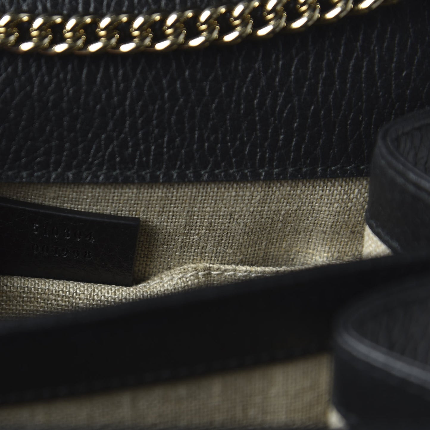 Dollar Calfskin Small Interlocking G Shoulder Bag Black