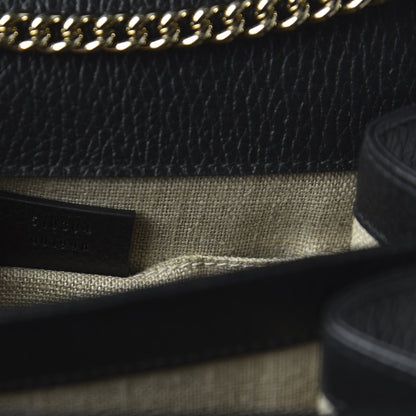 Gucci Dollar Calfskin Small Interlocking G Shoulder Bag Black 9 of 10