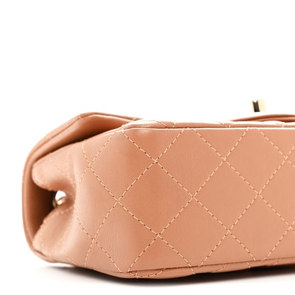 Chanel Lambskin Quilted Mini Rectangular Flap Brown 9 of 11