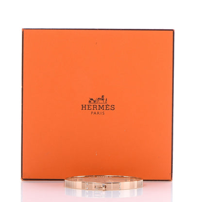 Hermes 18K Rose Gold Diamond Kelly PM Bangle Small 6 of 6