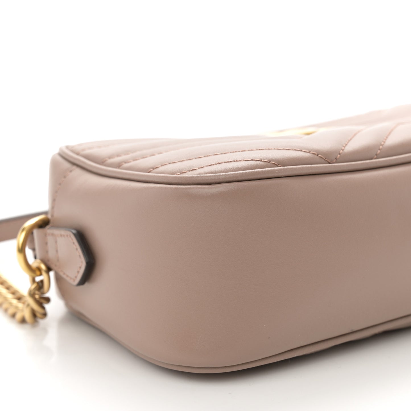 Calfskin Matelasse Small GG Marmont Chain Shoulder Bag Porcelain Rose