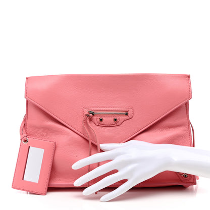 Balenciaga Veau Souple Papier Sight Clutch Rose Flamingo 2 of 9