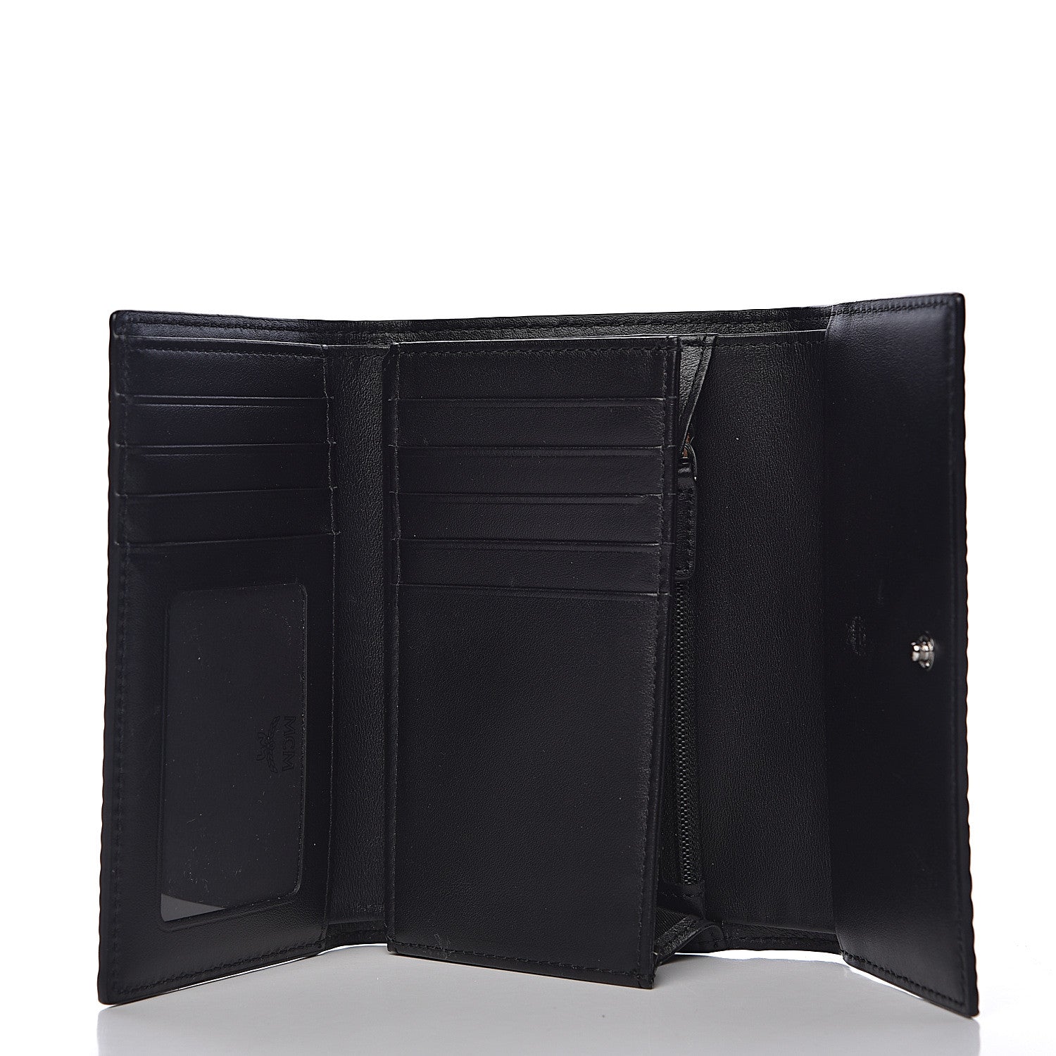 MCM Visetos Three-Fold Flap Wallet Black 5 of 6