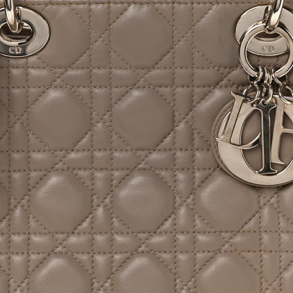 Christian Dior Lambskin Cannage Medium Lady Dior Grey 8 of 10