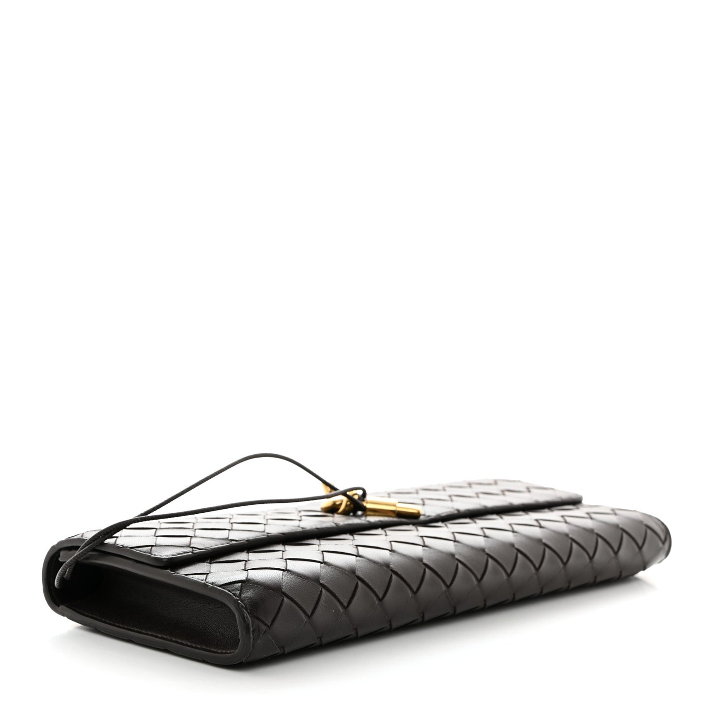 Nappa Intrecciato Long Andiamo Top Handle Clutch Fondant