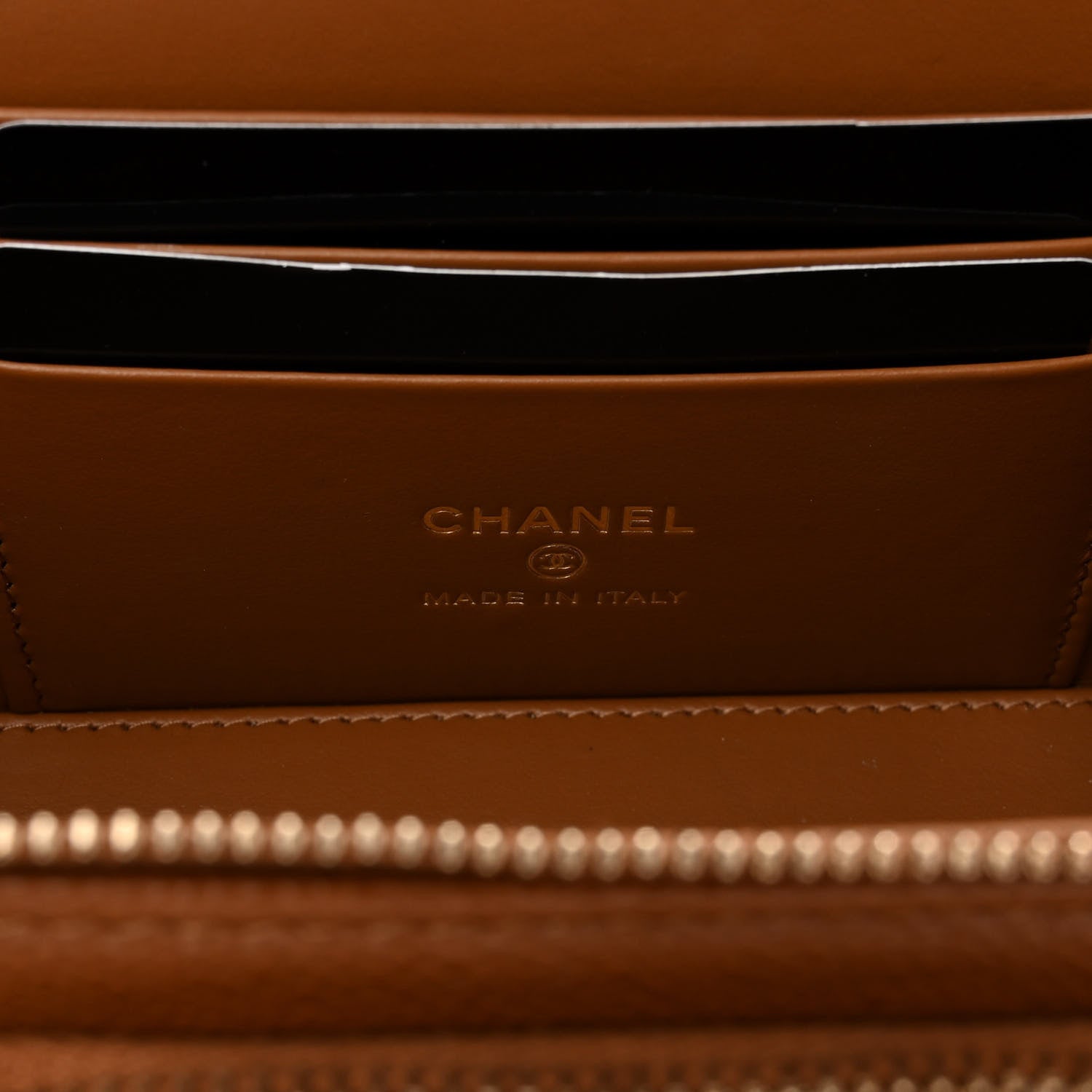 Chanel Caviar Quilted Top Handle Pocket Vanity Case Camel 6 of 12