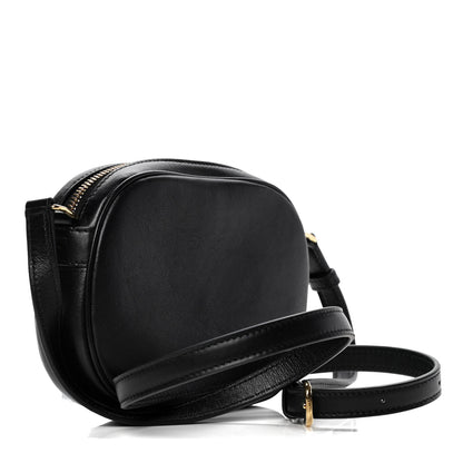 Celine Calfskin Quilted Small C Charm Bag Black 3 of 8