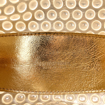 Bottega Veneta Metallic Fabric Bubble Wrap The Mini Pouch Gold 6 of 9