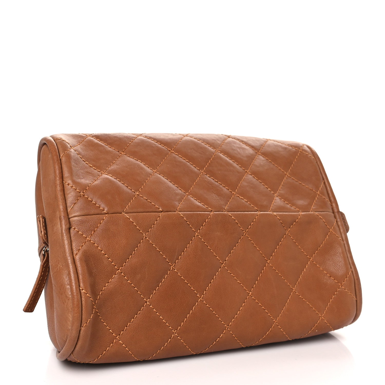 Chanel Calfskin Quilted Small Bowler Brown 4 of 11