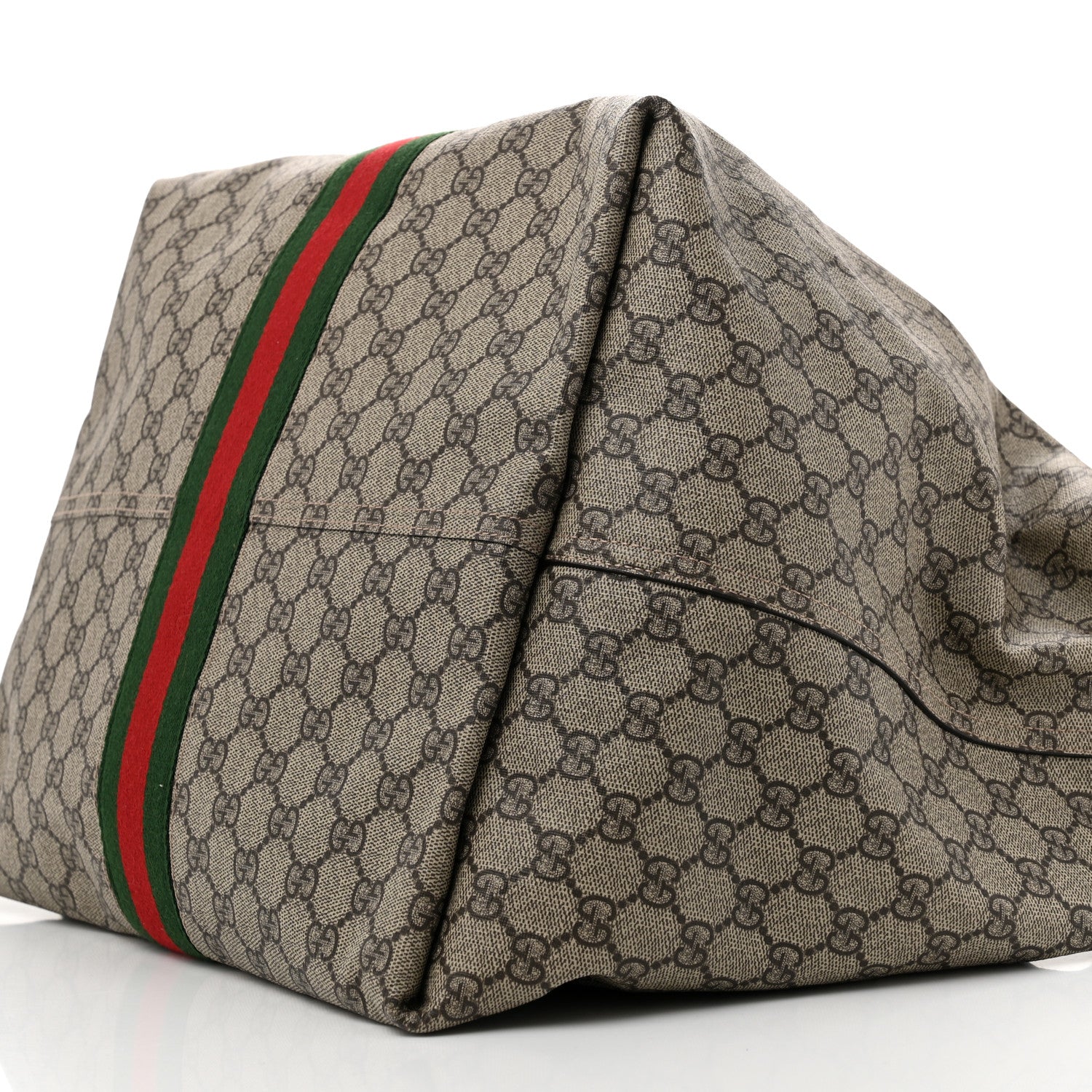 Gucci Tender GG Supreme Monogram Textured Dollar Calfskin Web Medium Jackie 1961 Crossbody Bag Beige Ebony New Acero 10 of 10