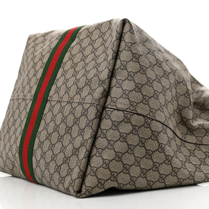 Gucci Tender GG Supreme Monogram Textured Dollar Calfskin Web Medium Jackie 1961 Crossbody Bag Beige Ebony New Acero 10 of 10