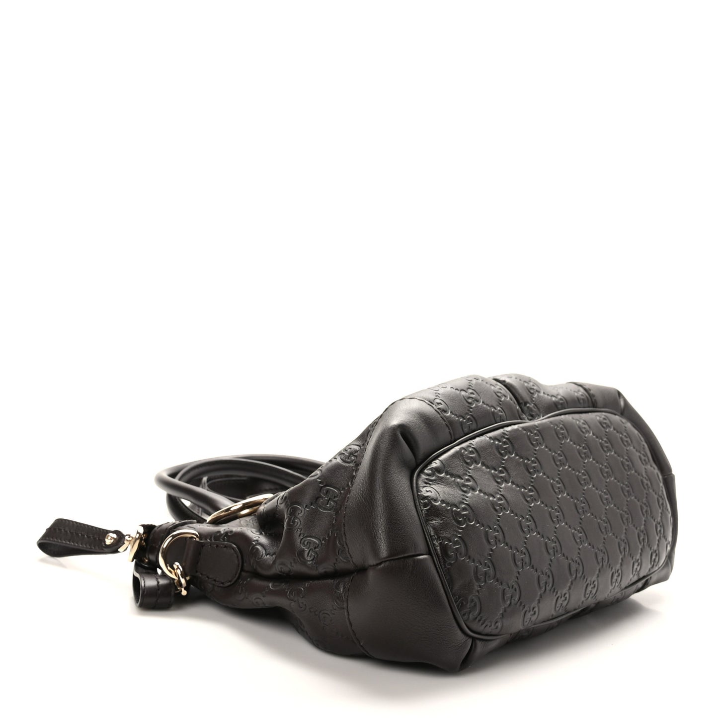 Guccissima Medium Sukey Top Handle Bag Dark Brown