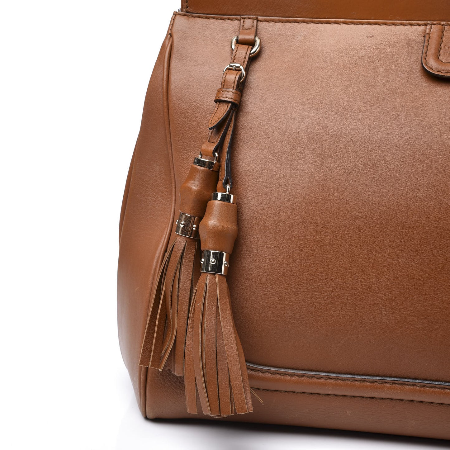 Calfskin Medium Bold Bamboo Top Handle Bag