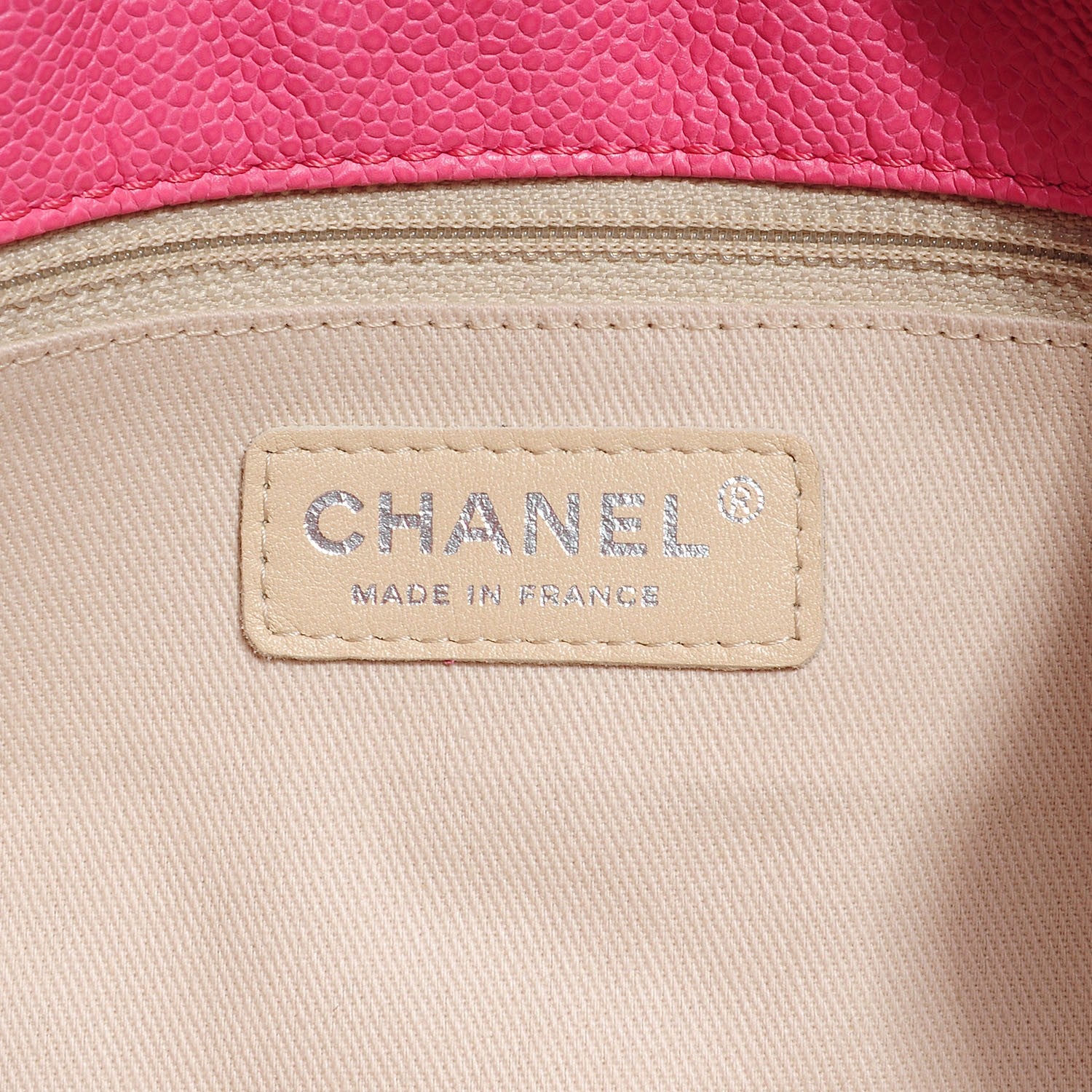 Chanel Crumpled Grained Calfskin Drawstring Tote Pink 10 of 15