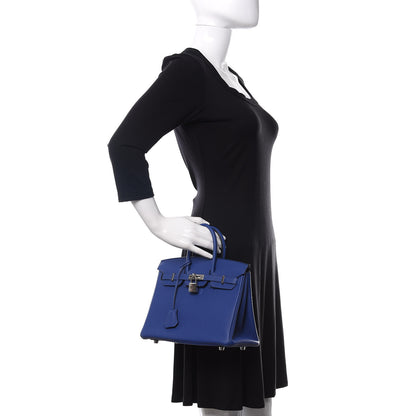 Hermes Togo Birkin 25 Bleu Electrique 2 of 10