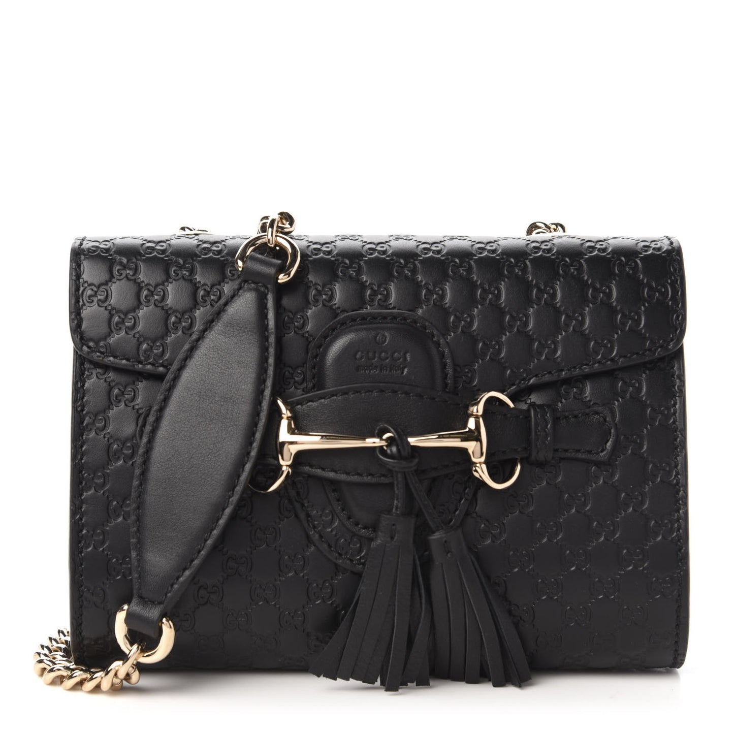 Microguccissima Mini Emily Shoulder Bag Black