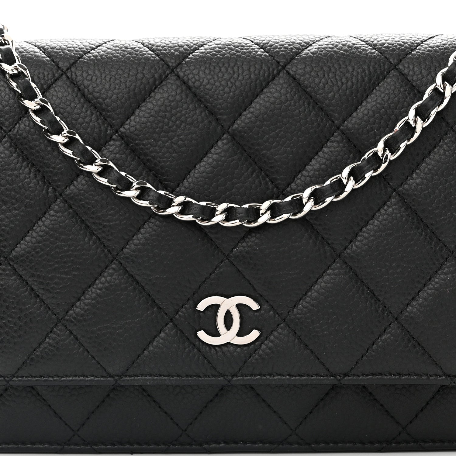 Chanel Caviar Quilted Wallet On Chain WOC Black 9 of 12