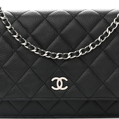 Chanel Caviar Quilted Wallet On Chain WOC Black 9 of 12