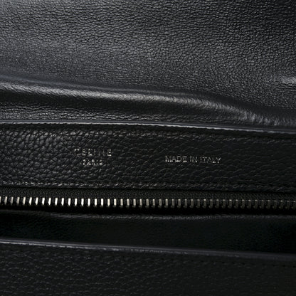 Celine Drummed Calfskin Suede Small Trapeze Black 6 of 9