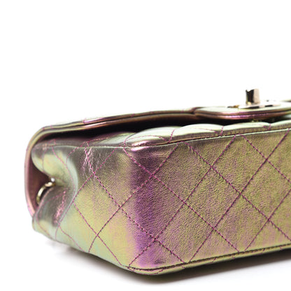 Chanel Iridescent Lambskin Quilted Mini Rectangular Flap Purple 6 of 11