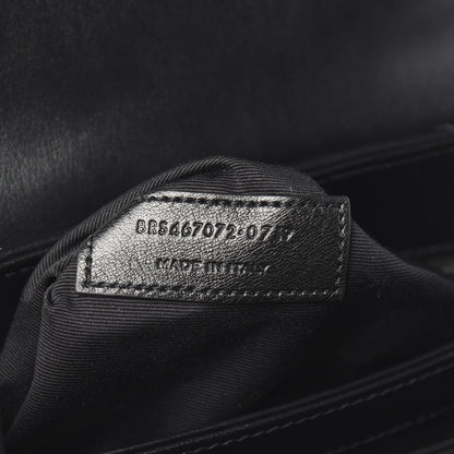 Saint Laurent Calfskin Y Quilted Monogram Toy Loulou Crossbody Bag Black 6 of 10