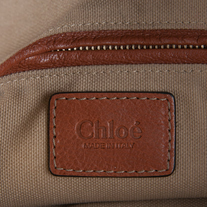 Chloe Calfskin Medium Marcie Nude Satchel Tobacco 6 of 8