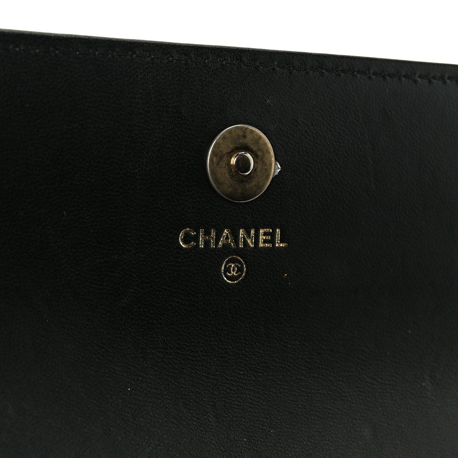 Chanel Lambskin Quilted Sweet Camellia Flap Phone Holder With Chain Black 7 of 11