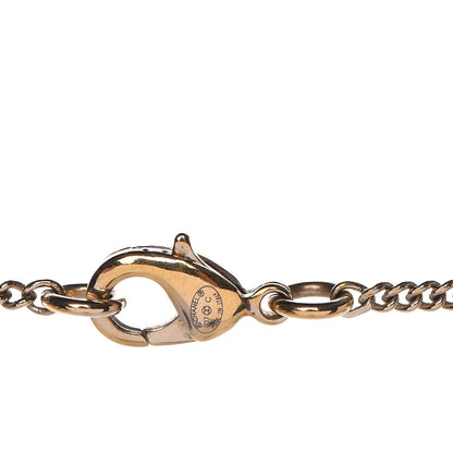Chanel Baguette Crystal Quilted CC Pendant Necklace Gold 5 of 5