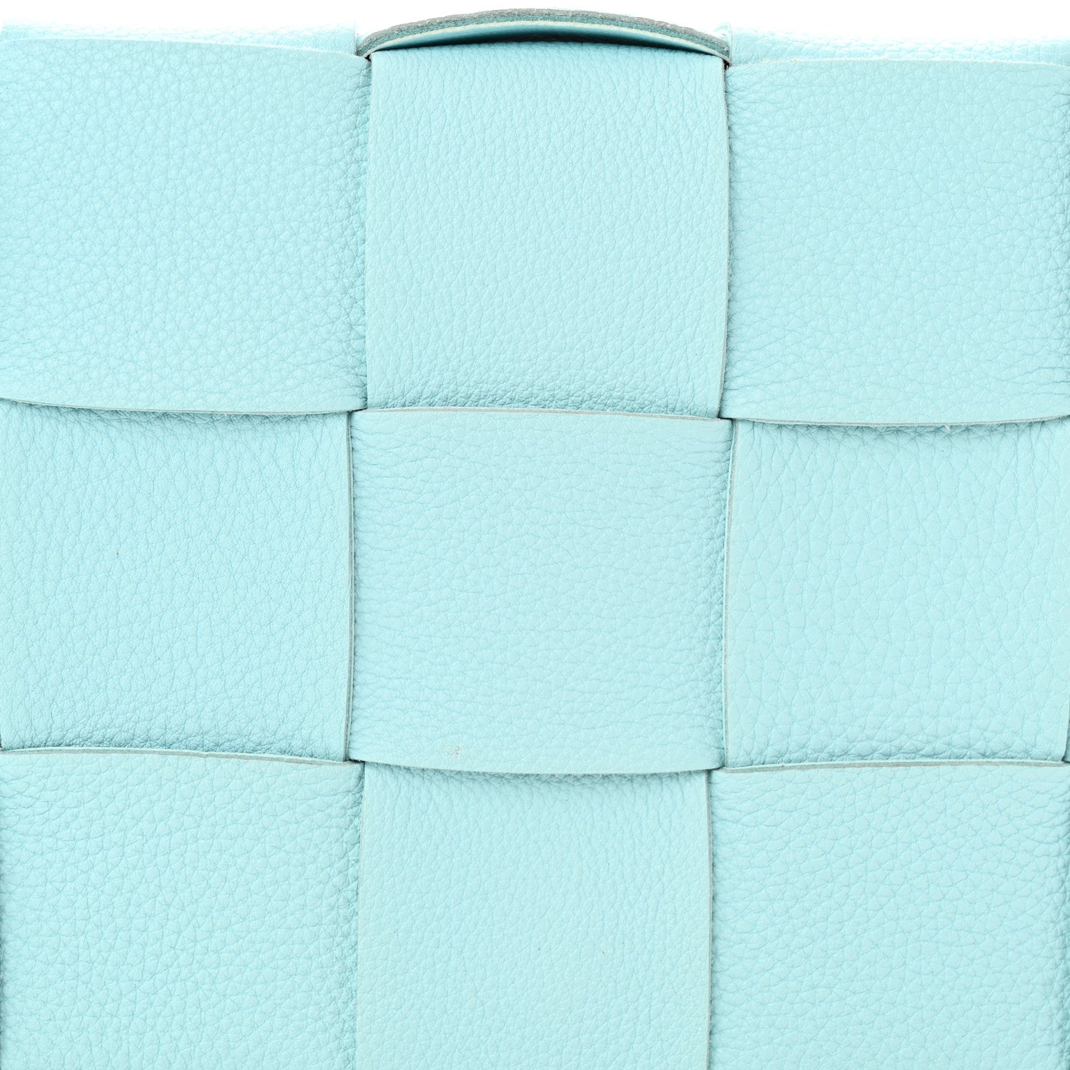 Bottega Veneta Grained Calfskin Maxi Intrecciato Cassette Crossbody Bag Pale Blue 8 of 10