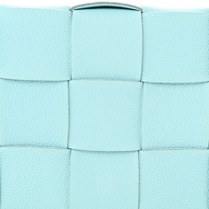 Bottega Veneta Grained Calfskin Maxi Intrecciato Cassette Crossbody Bag Pale Blue 8 of 10