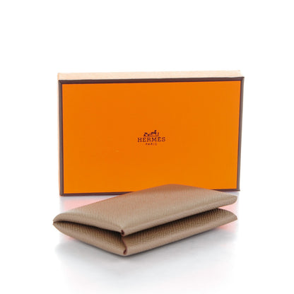 Hermes Epsom Calvi Card Case Etoupe 4 of 6