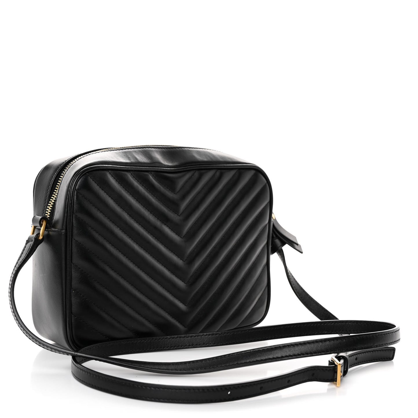 Calfskin Matelasse Monogram Lou Camera Bag Black