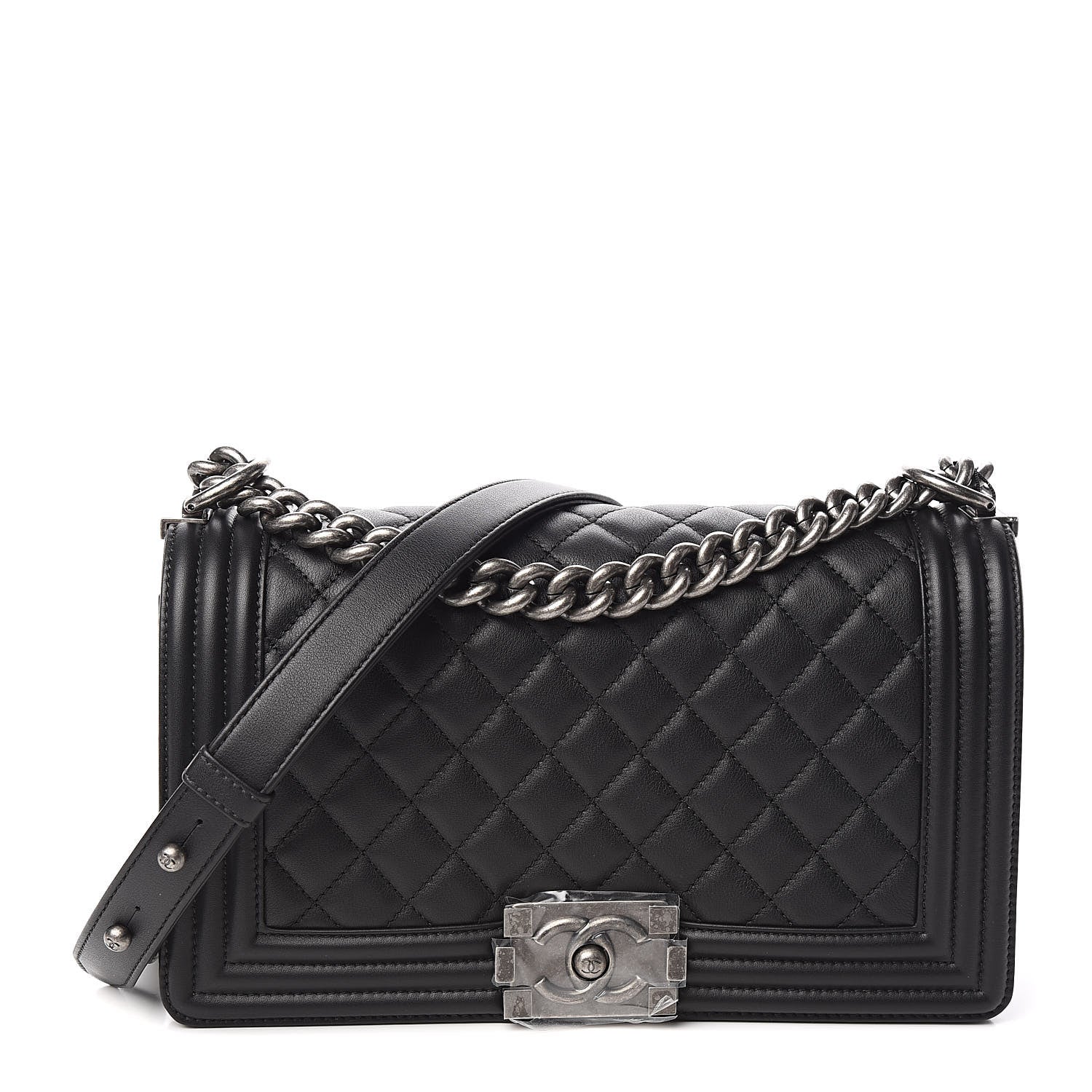 Chanel Calfskin Quilted Medium Boy Flap Black 1 of 11