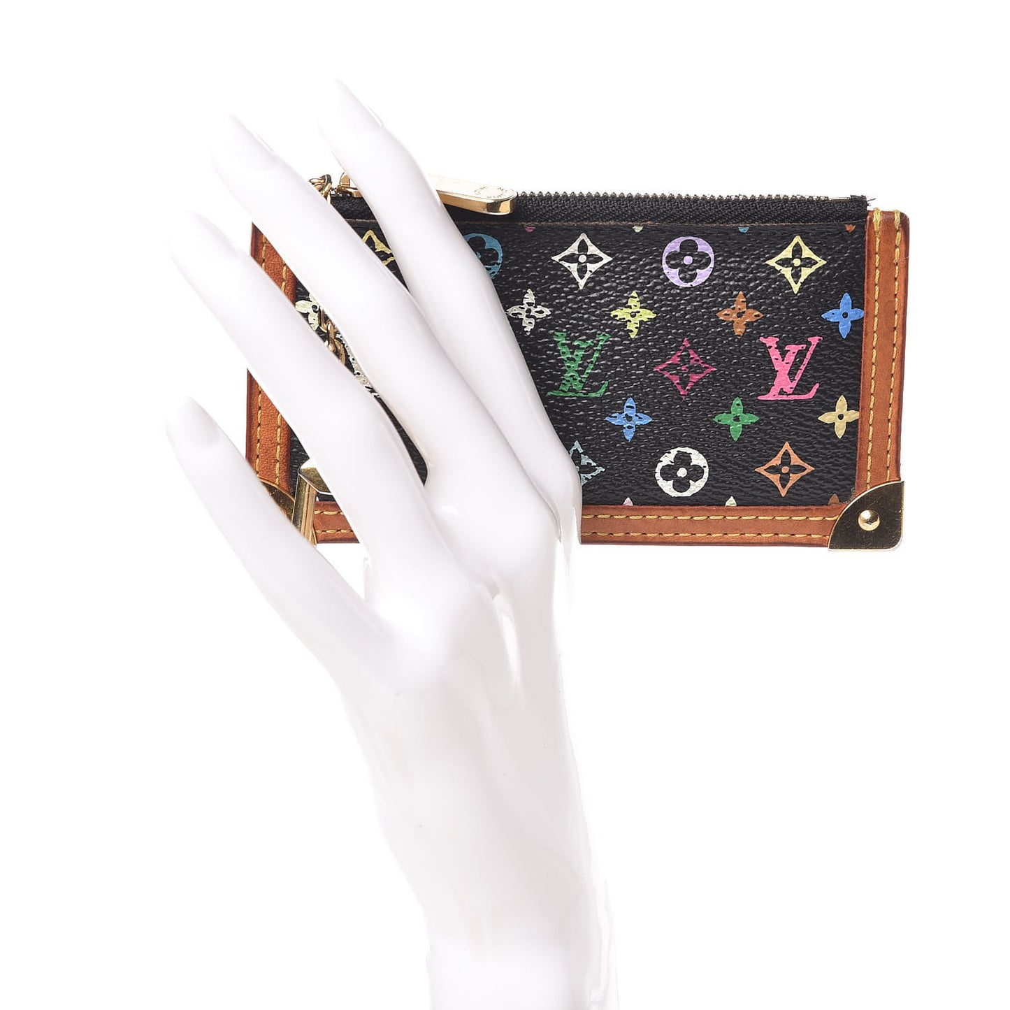 Monogram Multicolor Key Pouch Black
