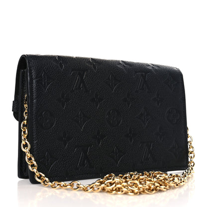 Louis Vuitton Empreinte Vavin Chain Wallet Black 3 of 8