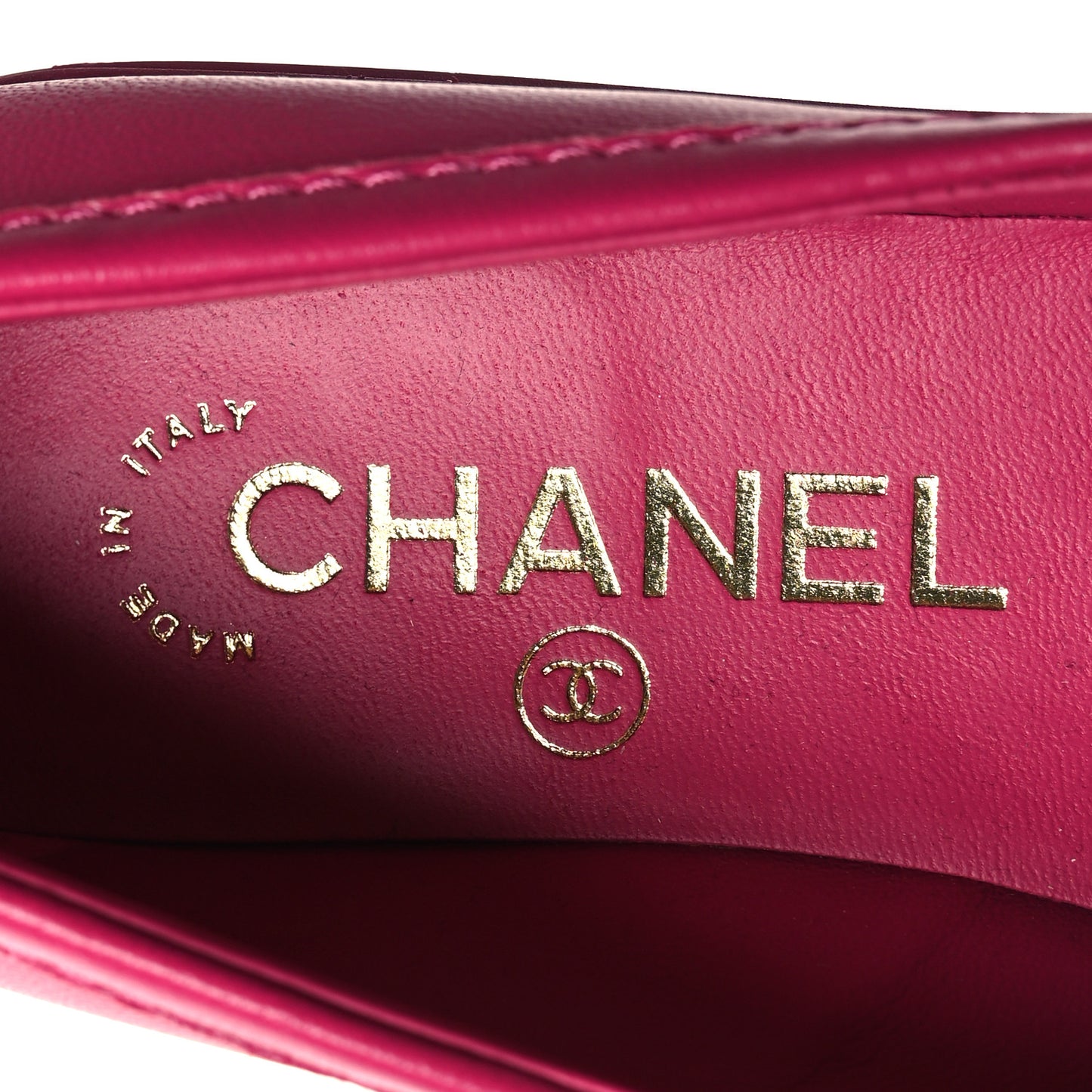 Lambskin Quilted CC Turnlock Loafers 35.5 Fuchsia