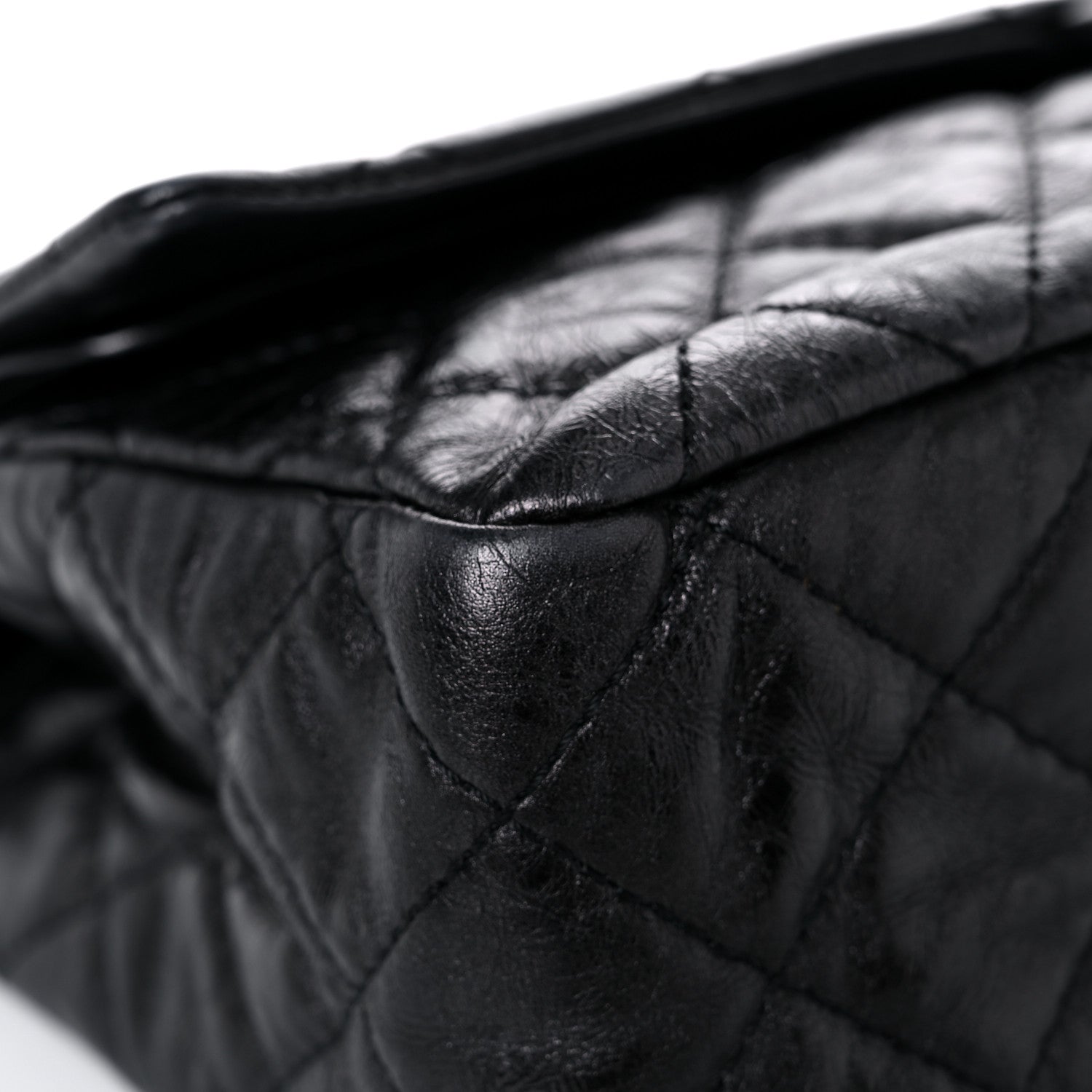 Chanel Metallic Aged Calfskin Quilted 2.55 Reissue 227 Flap So Black 8 of 20