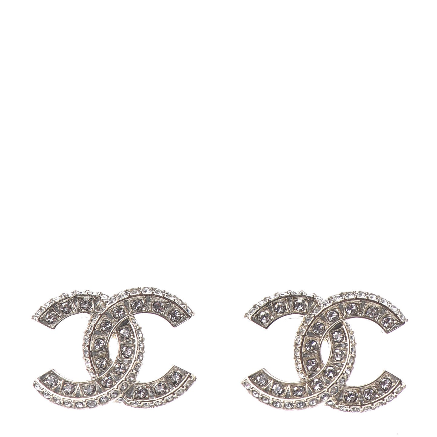 Crystal Timeless CC Earrings Light Gold