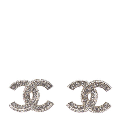 Chanel Crystal Timeless CC Earrings Light Gold 1 of 4