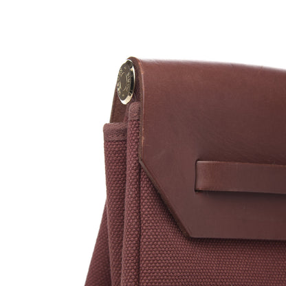 Hermes Toile Calfskin Herbag 39 GM Rouge H 11 of 13