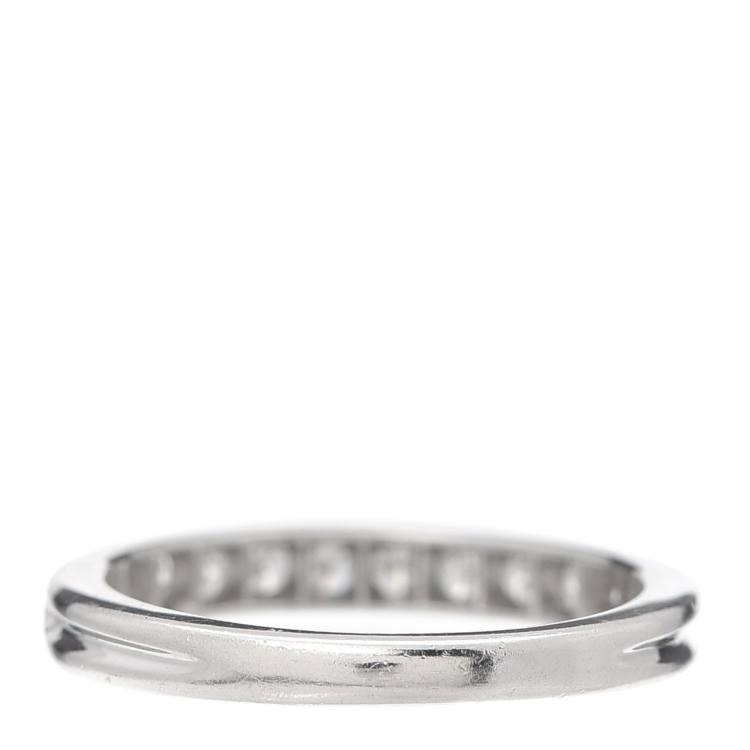 Tiffany Platinum Diamond .49ctw Half Circle Wedding Band Ring 52 6 3 of 5