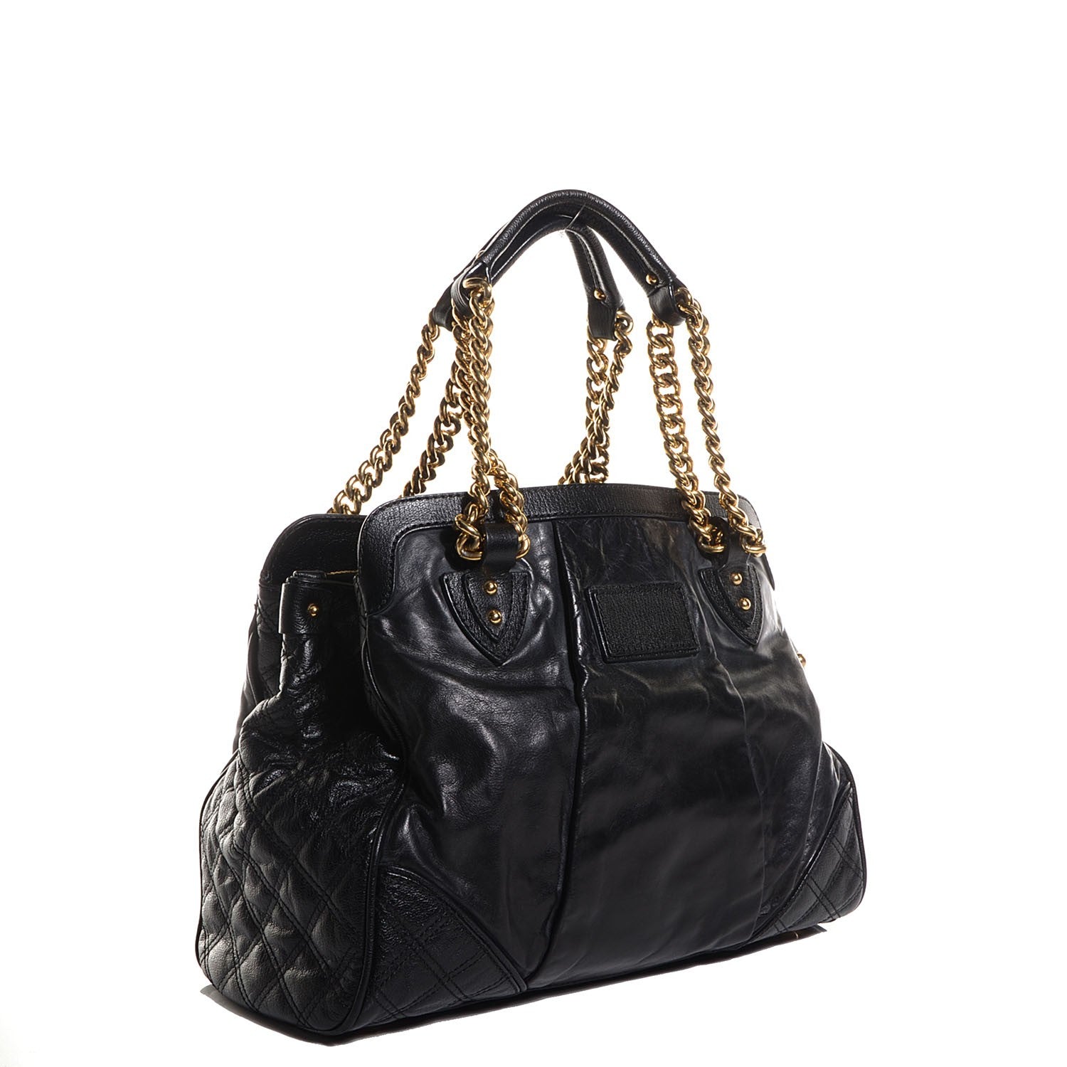 Marc Jacobs Leather Mix Quilted East West Virna Black 3 of 8