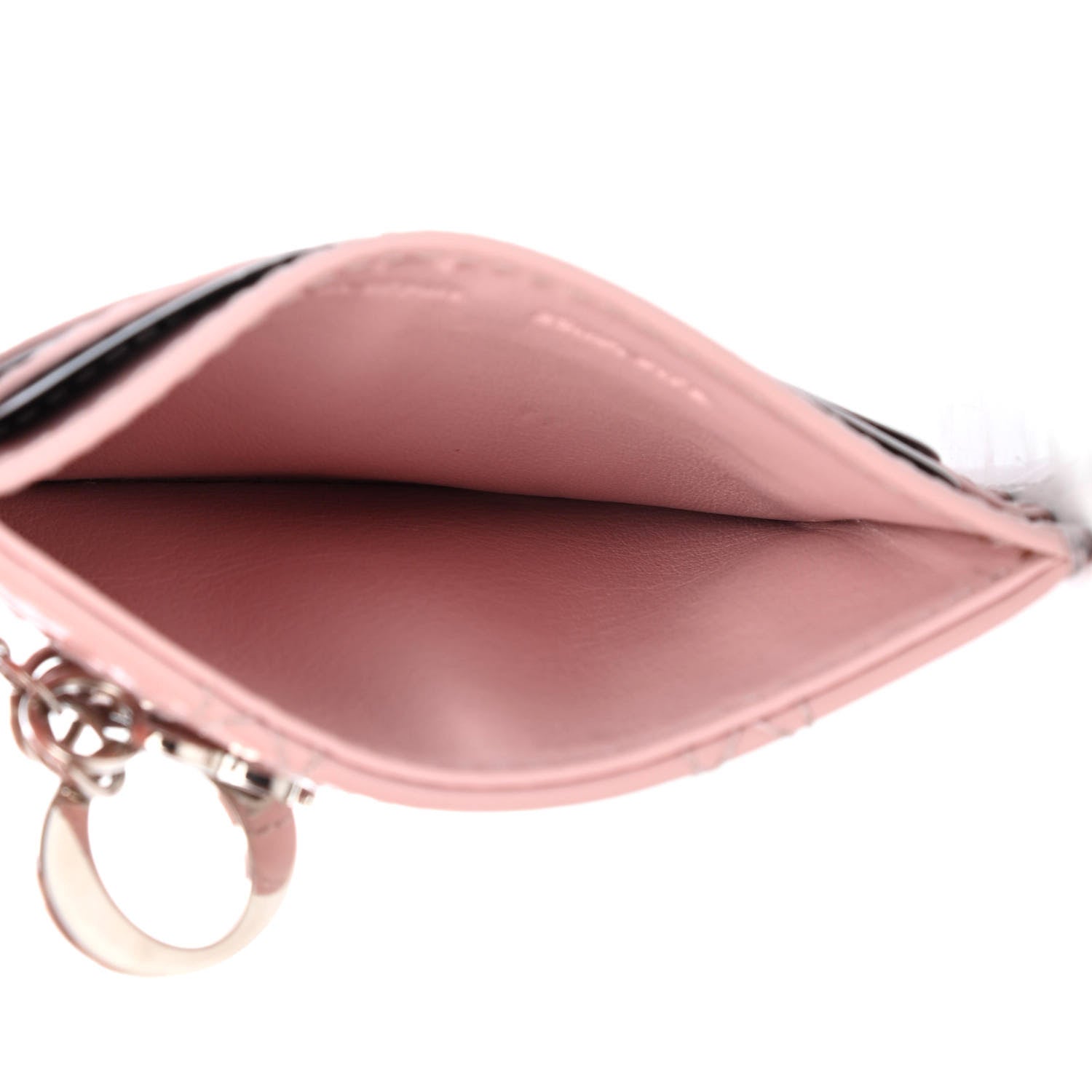 Christian Dior Patent Cannage Lady Dior Card Holder Rose Clair 4 of 4