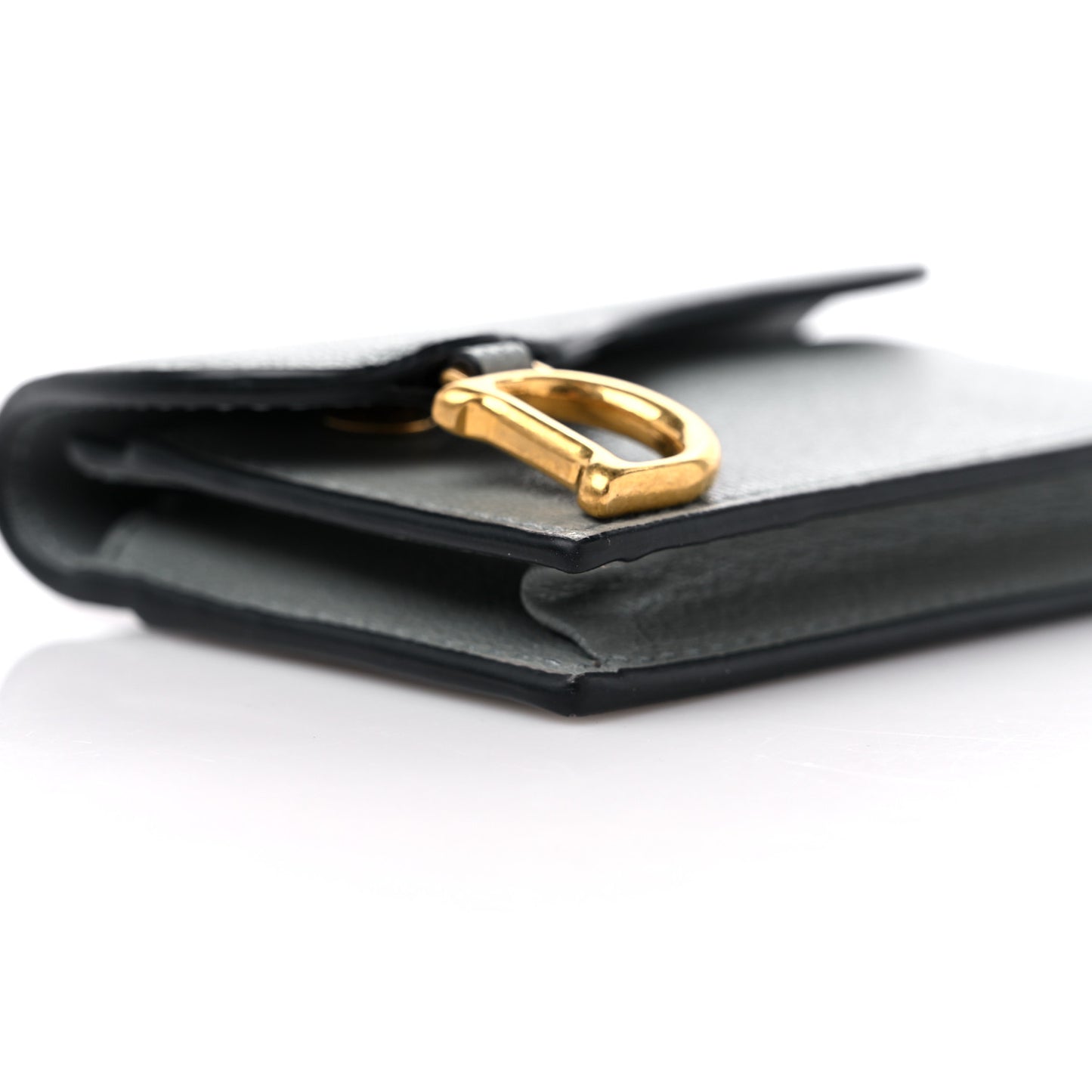 Goatskin Saddle Card Holder Grey